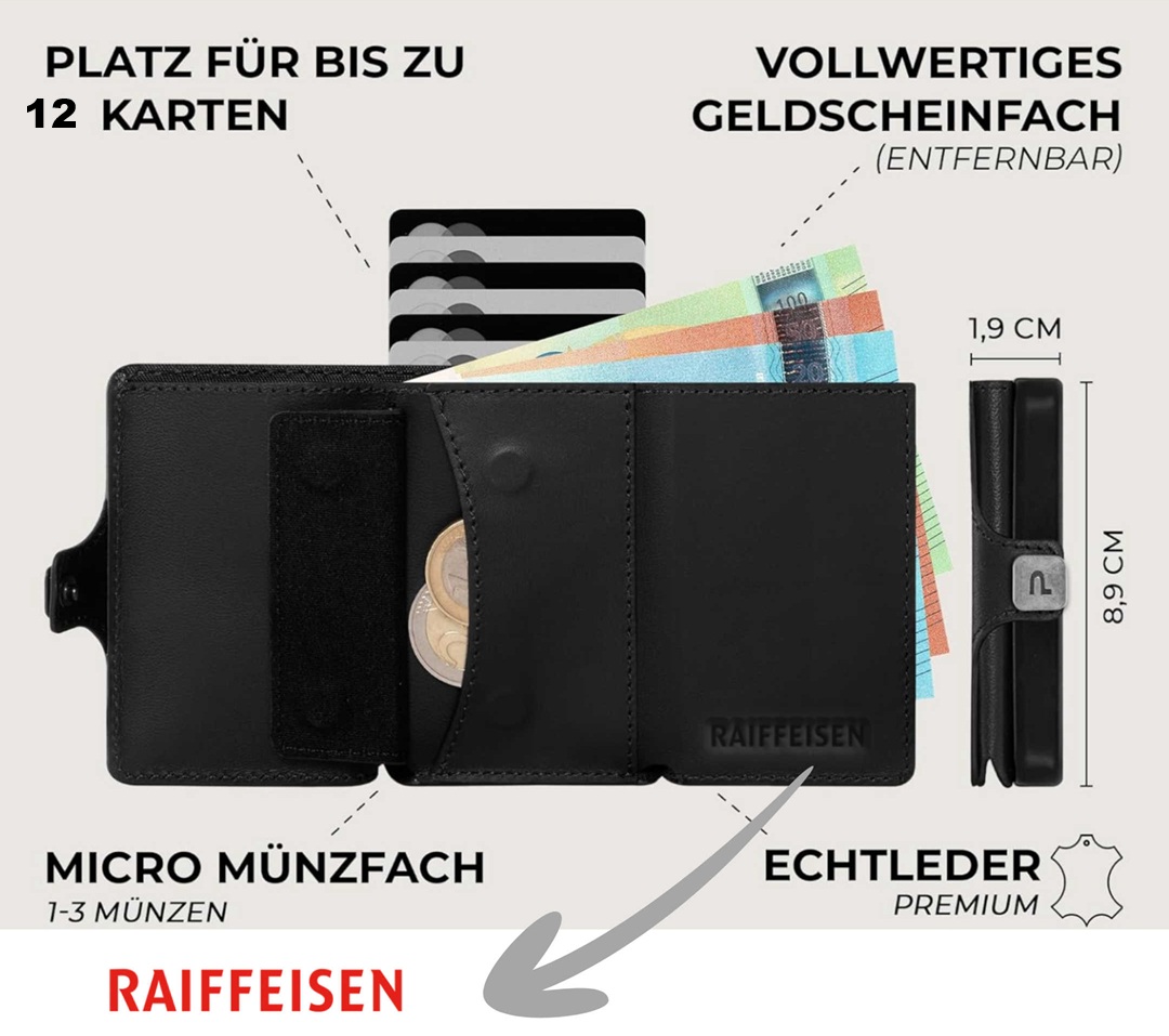 Geldbörse, Portemonnaie, Kartenfach, Münzfach, Echtleder, Geldbörse, Geldbeutel, Kreditkartenfach, Münzfach, Echtleder