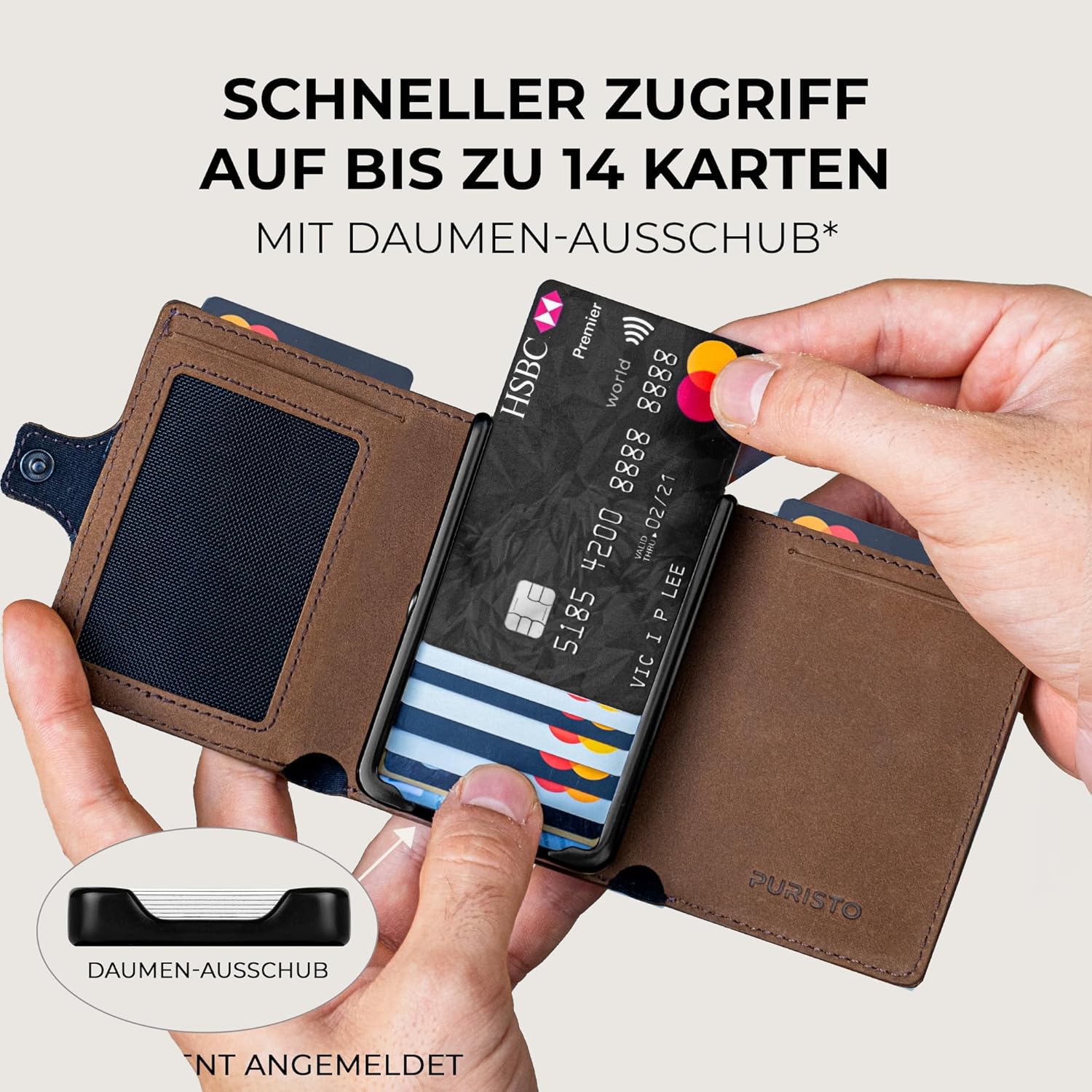 Zubehor, Geldbörse, Kreditkarte, Text