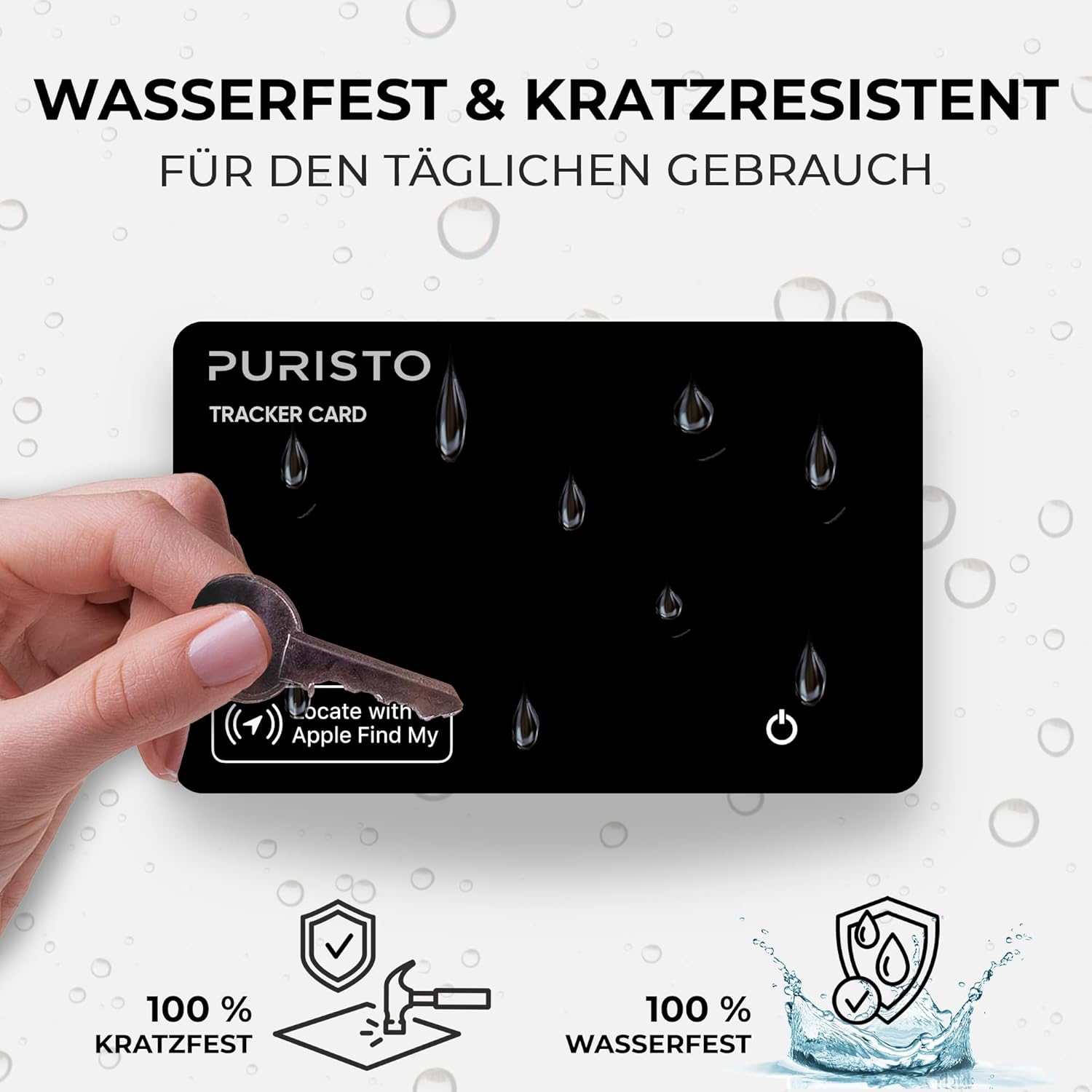 Tracker card, Key card, Wasserdicht, Schlüsselkarte, Touchscreen?